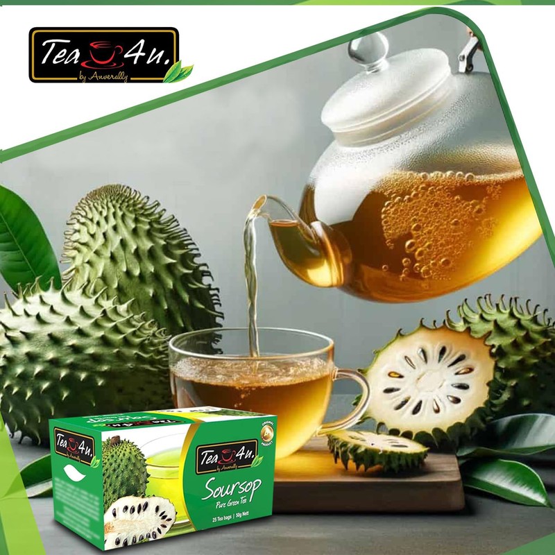 Tea4U Soursop Green Tea - Smooth Blend of Soursop Flavor