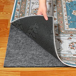 Waterproof Rug Pad, 10x14 ft Under Area Rug Carpet Pad, Non Slip Felt Rug Pads for Hardwood Floors, Keep Carpets in Place Soft and Prevent Rug from Wrinkling or Buckling
