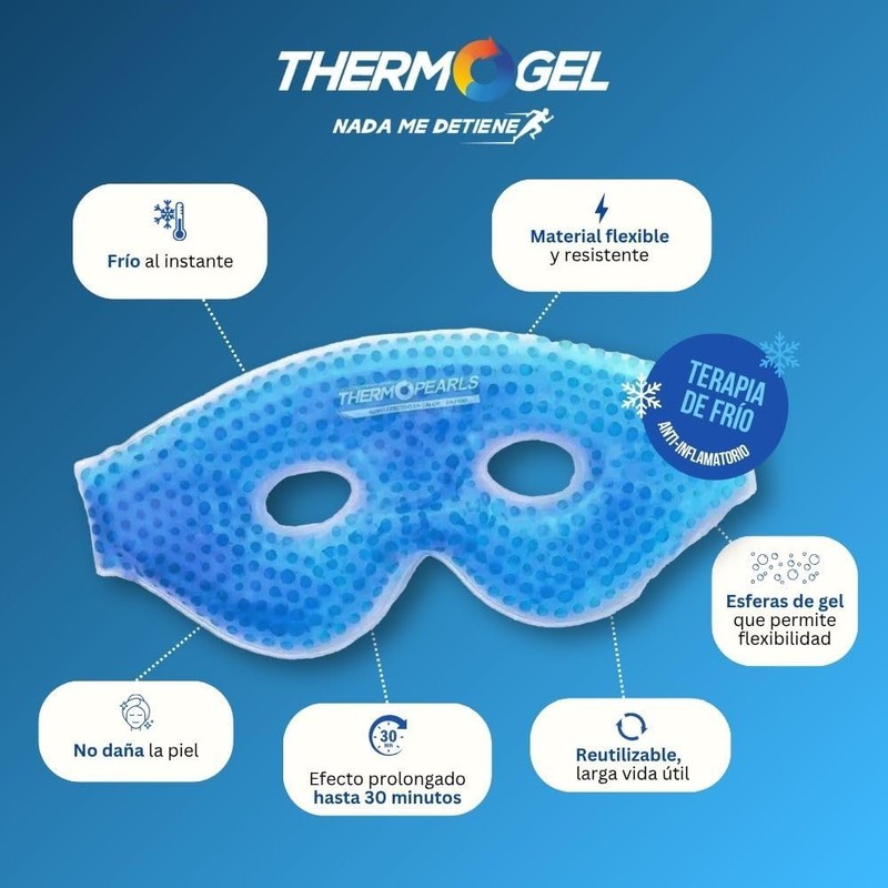 Thermo Gel Pearls Antifaz Ajustable para Frío
