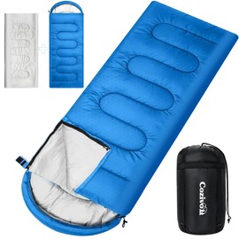 2-in-1 Detachable Sleeping Bag,Waterproof 4-Season Adult Sleeping Bags w/Removable Cotton Liner – Converts to 2 Lightweight Bags for Camping, Hiking, Travel