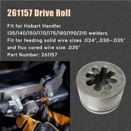 Qiqimingxin 261157 Drive Roll Replacement Fit for Hobart Handler 135/140/150/170/175/180/190/210 Welders Part Replace 261157 Bearing Steel Drive Roller