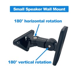 Howonder-pro Speaker Wall Mount, Speaker Mount Wall，All Metal Speaker Wall Mount Bracket for Small Speakers Swivel & Tilt,Hold up to 15lbs,HD-151pro(2 Packs Black)