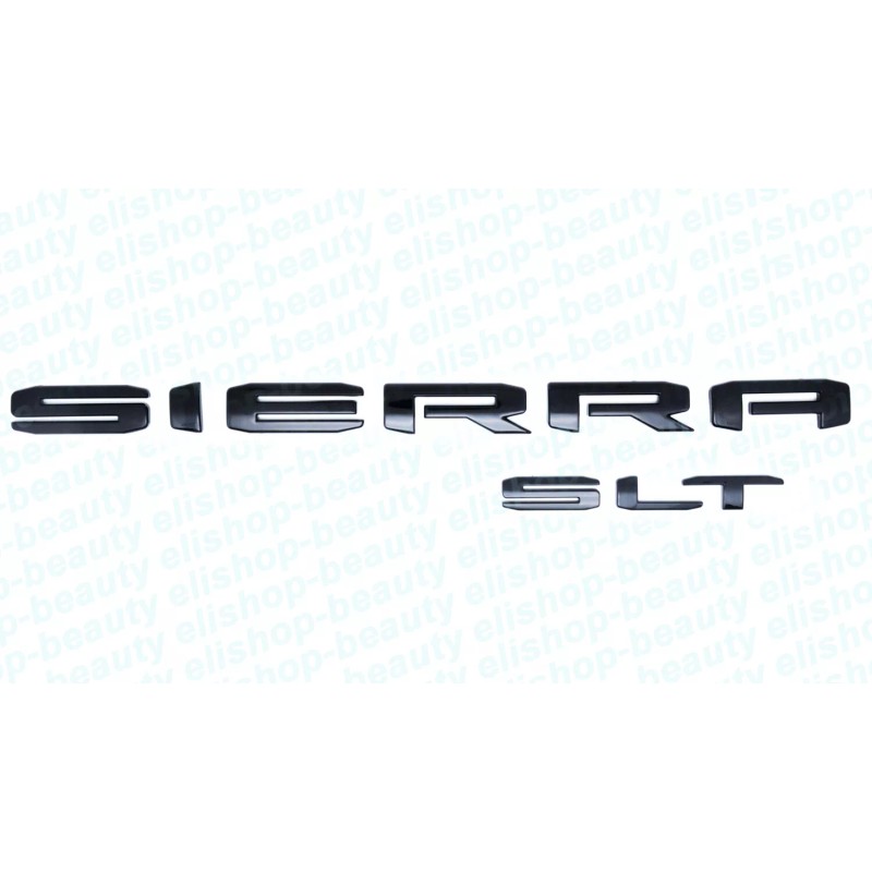 GMC 4PCS Gloss Black Letters Emblem Nameplate Badge for 2019