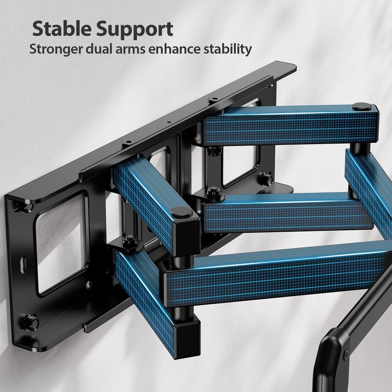 Pipishell Full-Motion TV Wall Mount for Most 37–84 Inch TVs
