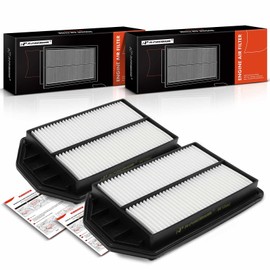 A-Premium Filtro de aire de motor de 2 piezas compatible con Honda CR-V 2007 2008 2009, L4 2.4L, panel rígido, repuesto # 17220RZA000