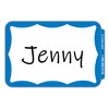 C-Line Pressure Sensitive Peel and Stick Name Badges, Blue Border,
