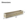 CYS EXCEL Rectangle Wood Planter Box with Removable Plastic Liner