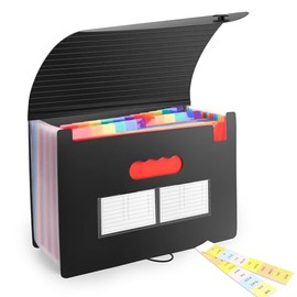Carpeta Organizadora de Documentos, 24 Folder Tamaño Carta A4, Organizador de Archivos Plástico con Separadores, Archivero Acordeon Expandible para Gu