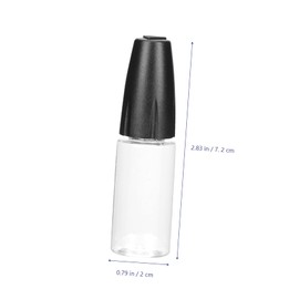 jojofuny 6pcs 10ml Applicator Bottles Cap PET Squeeze Bottle for Liquid Glue Refillable Pigment Arts and Crafts Household Use