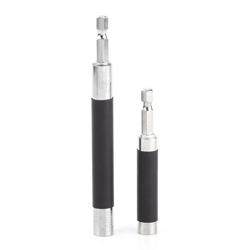 2pcs Extendible Hex Shank Magnetic Screwdriver Drill Bit Holder Extension