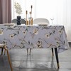 Vinyl Tablecloth with Flannel Backing Rectangle Waterproof Oil-Proof Plastic Table