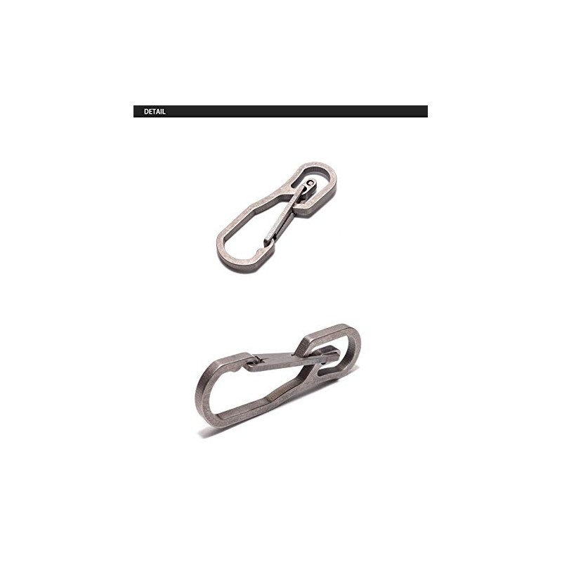KOYOKOMA Alloy Carabiner, Titanium Key Holder, Keys, Military, Lightweight, Outdoor,