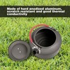 REDCAMP 0.8L Small Camping Kettle, Folding Water Pot with Carrying