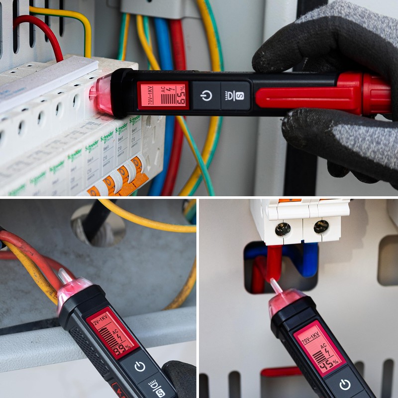 KAIWEETS Voltage Tester/Non-Contact Voltage Tester with Signal Percentage, Dual Range
