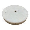 Lamp/Sculpture Base-Marble-6"-Round: Black or White (1 Pc.) (6" Marble-Round-Black-w/Cord Hole)