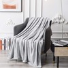 funky gadgets Flannel Fleece Blanket Throw - Grey Soft Warm