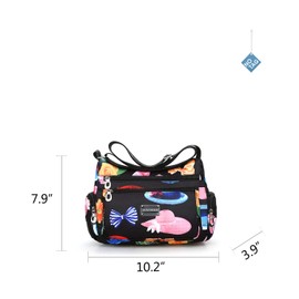 NOTAG Women's Shoulder Bag, Lightweight, Multi-Pocket, Casual Waterproof Nylon Messenger Bag, CM, Casual, unique