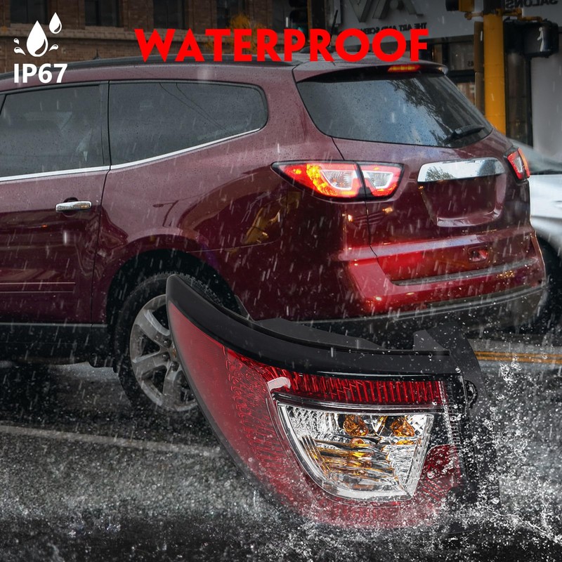 Huray Left Outer Tail Light Fit for Chevy Traverse 2013-2017,