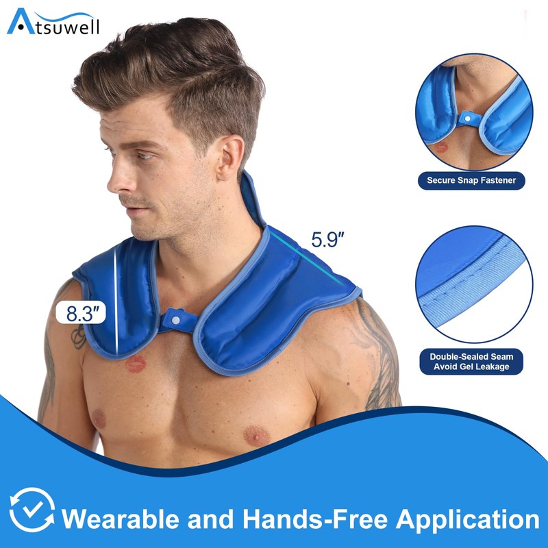 Atsuwell Ice Pack for Neck and Shoulder Cold Compression, Shoulder