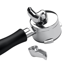 Normcore 54mm 3-in-1 Bottomless/Double/Single Spout Portafilter with 18g Basket Fits 54mm Breville Sage Machines - Anodized Aluminum Handle