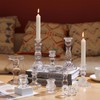 Mumufy 30 Pcs Glass Crystal Taper Candle Holders Clear Glass
