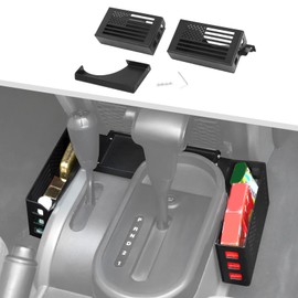 Jimen Metal Gear Tray for JK, Upgrade 3PCS Center Console Storage Box Shifter Organizer Interior Accessories Compatible with Jeep Wrangler JK & Unlimited 2007-2010 (Flag Style)