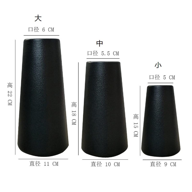 Vase Flower Base Vase Ceramic White Black Stylish Scandinavian Ceramics