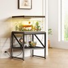 End Table with Charging Station, 20 Inch Square Side Table