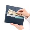 Milagro SL-CD-2925 Kip Leather Double Stitched Long Wallet (Men's Wallet,
