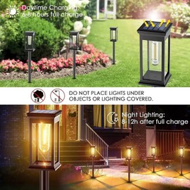 Solar Lights for Outdoor Garden, Pack of 2 Solar Lights for Outdoors, 800 mAh Waterproof Solar Lights for Outdoors, Auto On/Off Solar for the Garden, Yard, Lawn, Walkway, Driveway, Garden Decor