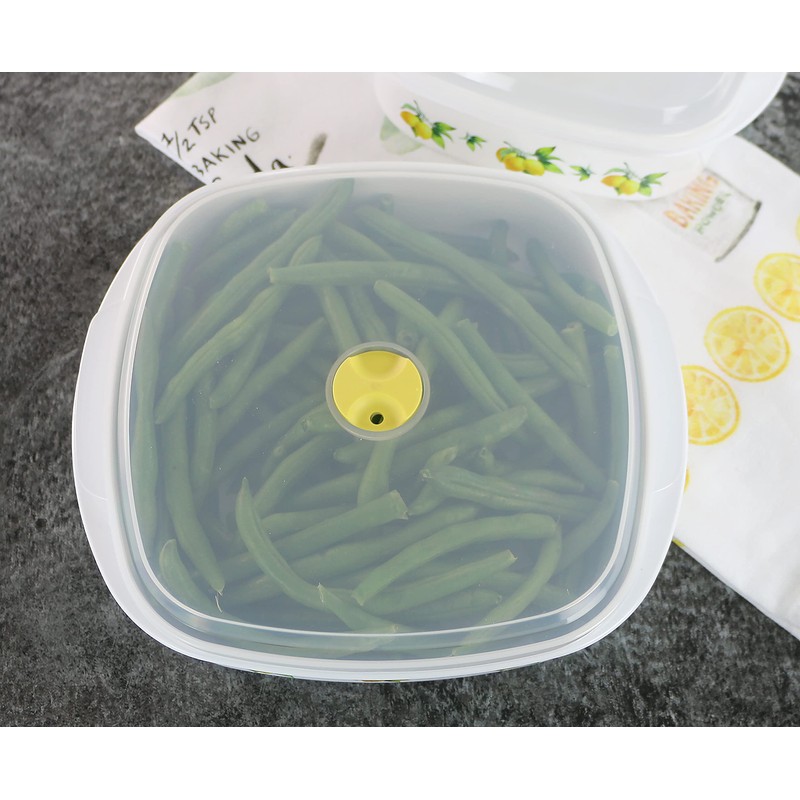 Reston Lloyd Nesting Microwave Containers, Set of 3, Adjustable Steam