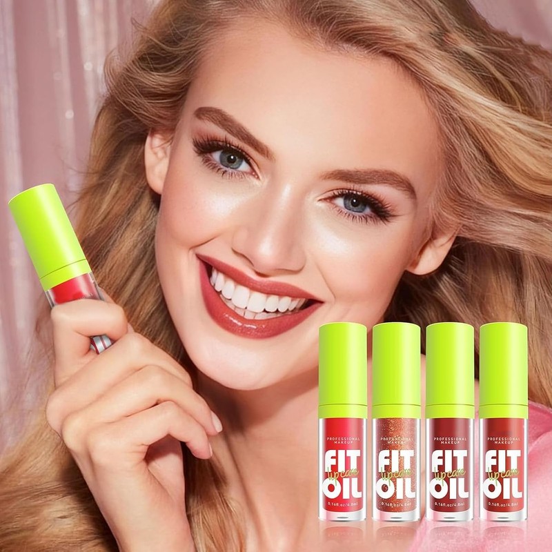 LUHI Gloss de Labios 4 Colores – Brillo Hidratante con