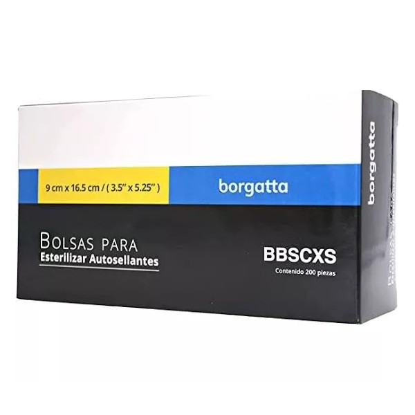 Borgatta Bolsa Para Esterilizar Autosellable De 9x16.5 Cm C/200 Pzs