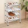 STORAGE MANIAC Expandable Shoe Rack, 16 Pairs Stackable Small Shoe