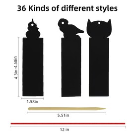 Scratch Paper Art Set for Kids 36PCS Scratch Paper Bookmarks Magic Scratch Bookmarks for Crafts Gift Christmas Supplies Rainbow Scratch Diy Craft Kit for Birthday Party Classroom Scratch Art Bookmarks