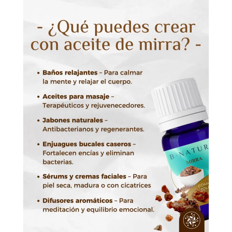 Aceite Esencial Mirra Bnature 100% Puro Y Natural