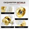 Heittis1 Pack Crystal Door Knobs Interior,Round Passage Glass Door Knob