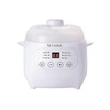 TAYAMA 1 Qt. White Mini Ceramic Stew Cooker with Pre-Settings