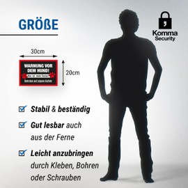 Komma Security Warning before the dog sign - here is my territory sign weatherproof dog sign garden gate driveway gate the front door sign deterrence warning sign burglary protection