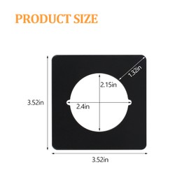 Rsoise Scar Plate for Door Knob Square,Door Knob Reinforcement Plate Black,Fits Under Existing Lock Set to Cover Up The Damaged Door(Set of 2 Black Door Lock Scar Plates)