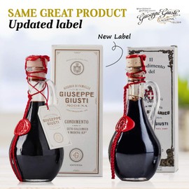 Giusti - Family Reserve Condiment Based on Balsamic Vinegar of Modena - Anforina Flask 100ml - Glass Decanter 3.38 Fl Oz