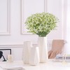 6Pcs Artificial Flowers,White Faux Fake Flower Bouquet Decoration,DIY Small Dried
