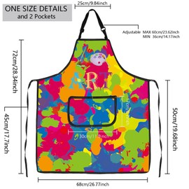 MBMSO Painting Artist Apron with Pockets Artist Painter Gifts Art Lover Gift for Art Teacher Student Painter Apron Waterproof, Love Art Apron-2, Standard