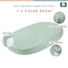 Pizuna 100% Cotton Fitted Crib Sheet Sea Foam, 400 Thread