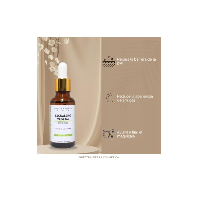 Escualeno Vegetal Suero Facial