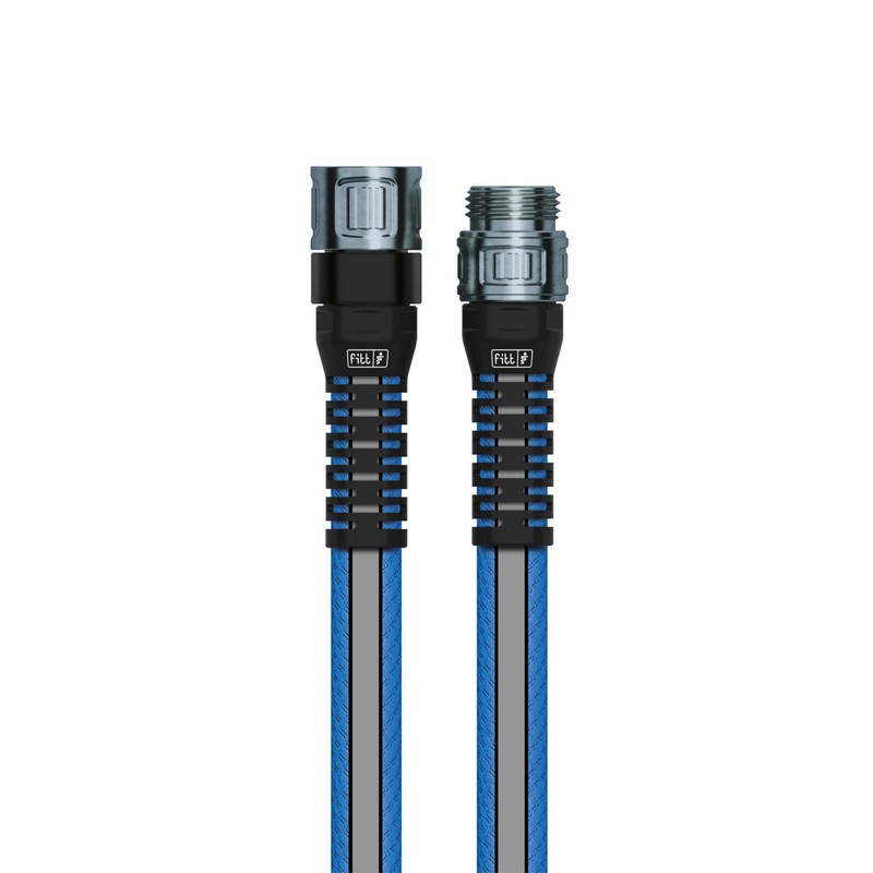 FITT HiFlo Water Hose 50ft, Multipurpose Flat Garden Hose, Easy