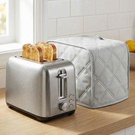 1-Pack 2 slice Toaster Cover, Polyester Fabric Quilted Two Slice Toaster Appliance Dust-proof Cover For Kitchen Small Appliance Dust and Fingerprint Protection