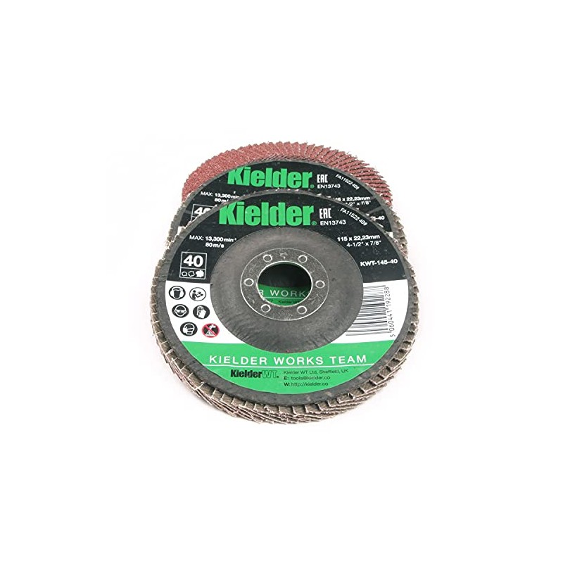 Kielder 115mm Flap Disc 40 Grit (3 Pack)