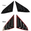 Black Racing Style Rear Side Window Louvers Air Vent Scoop
