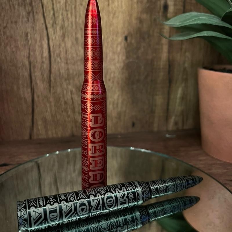 (NOT REAL BULLET) Custom Etched Bullet Antenna for Any Truck